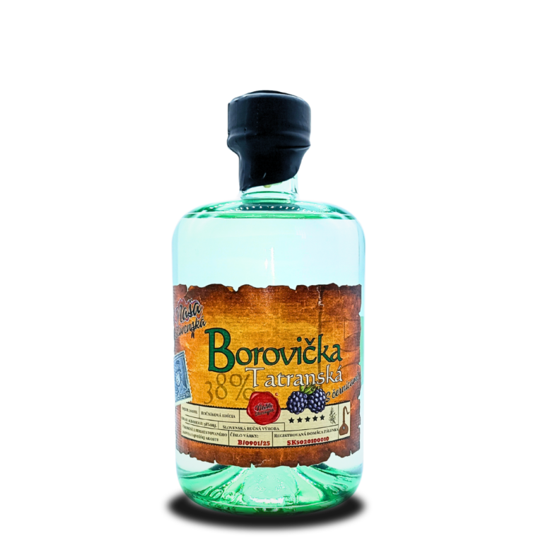 Naša Slovenská – Tatranská Borovička s černicami 700ml, 38%alc.,