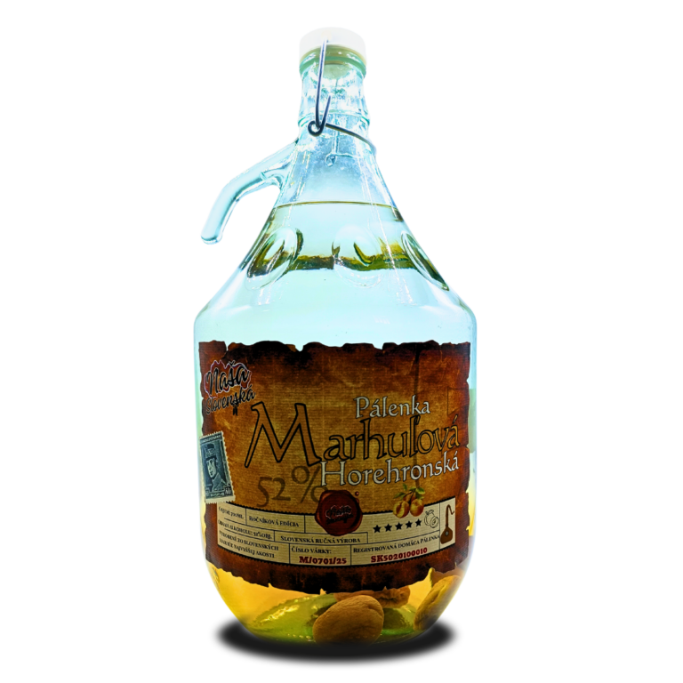 Naša Slovenská – Marhuľová Pálenka 5000ml, 52%alc., - demižónik