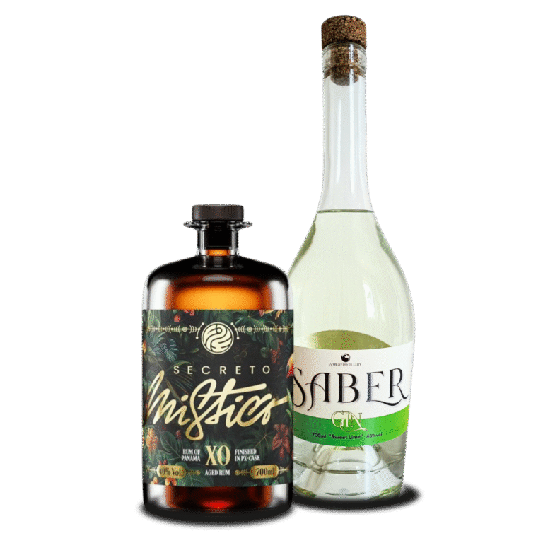 Rum Secreto Mistico XO, Double Aged (PedroXImenez) 40%, 700ml + Saber Gin 43%, 700ml